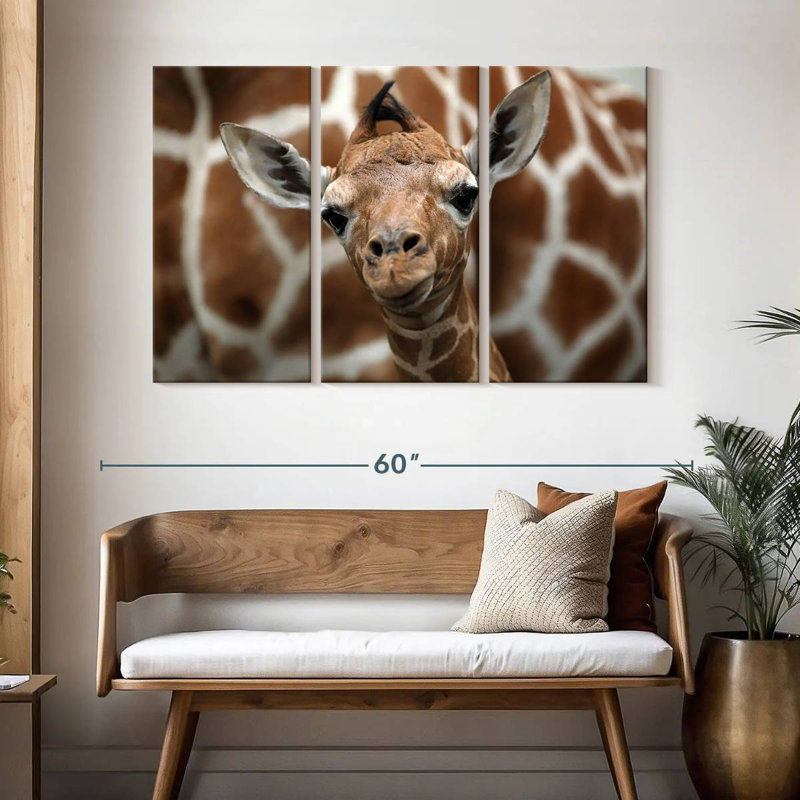 Brampt Giraffe And Baby, 32" H x 50" W