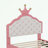 PU Leather Princess Bed with Tufted Headboard-106762666