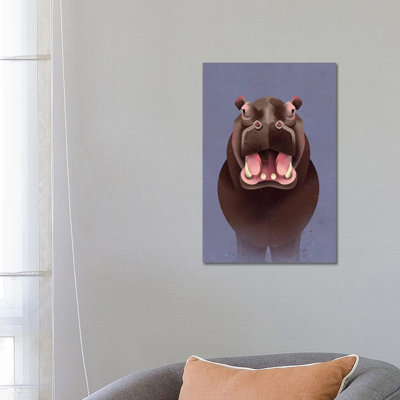 Hippo 1 Piece Wall Art on Canvas