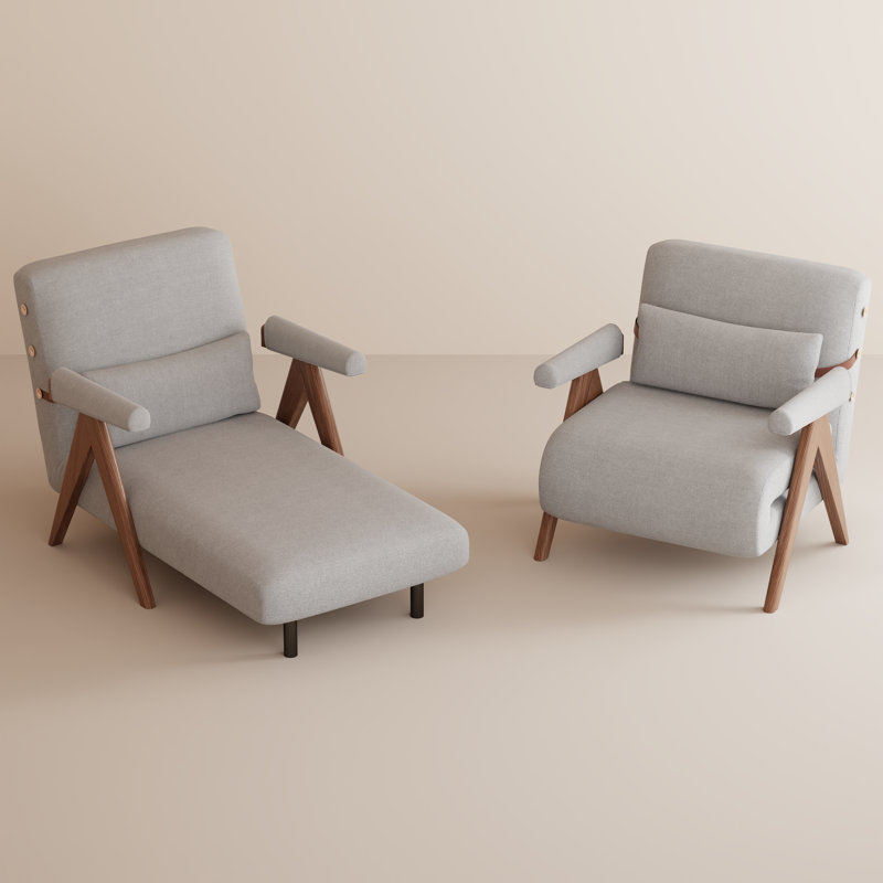 Canapé convertible 3-en-1 Casmir, Gris, H 31,8 po x l 33,7 po x P 74,8 po