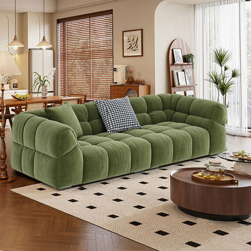 Coussin modulaire en polyester vert