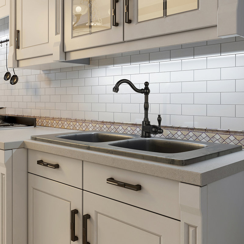 One-Handle Widespread Kitchen Bar Faucet, Matte Black