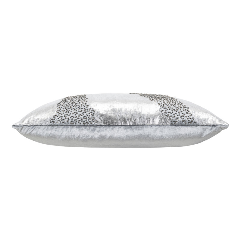 Ruza Abstract Down Throw Pillow, Aqua/Silver