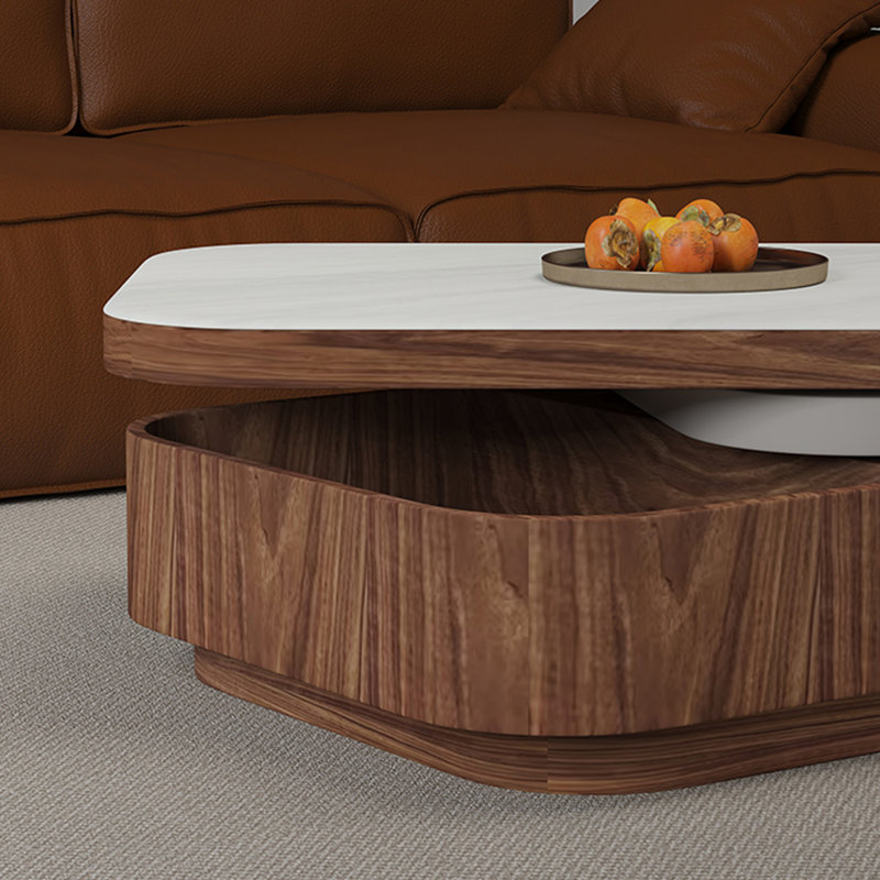 Table de bout rotative en pierre micro-cristalline