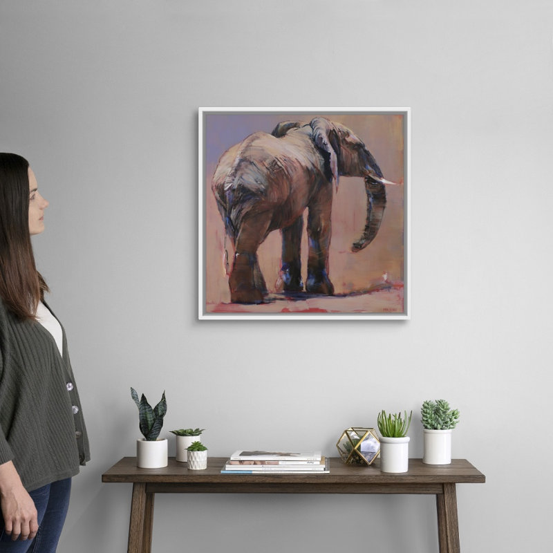 Reproduction d'art sur toile, H 26 po x l 26 po x P 1,75 po, Cadre flottant blanc
