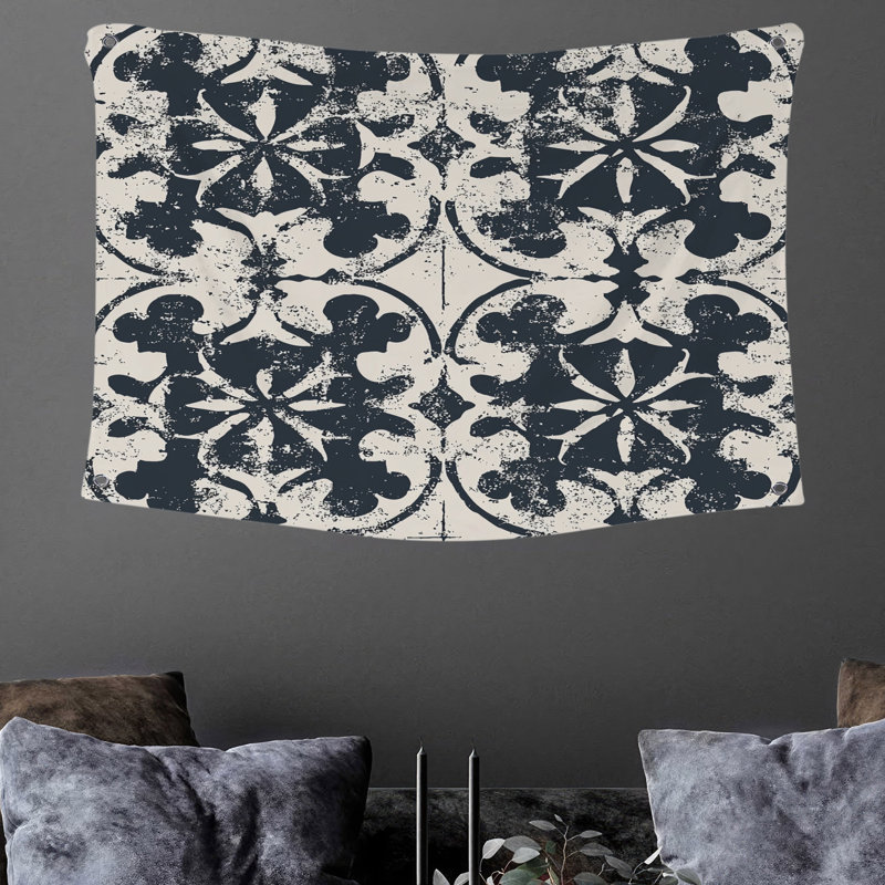 Tapisserie murale «Tile Design» - Décoration murale abstraite, H 88 po x l 104 po