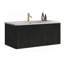 Meuble-lavabo flottant de 36 pouces avec lavabo en céramique blanche pré-assemblé pour salles de bain modernes et élégantes