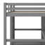 Lit mezzanine avec bureau sous le lit, cadre de lit mezzanine en bois massif avec tablettes de rangement pour adolescents-552068772