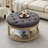 Cristan 33" W Upholstered Round Storage Ottoman-184983200