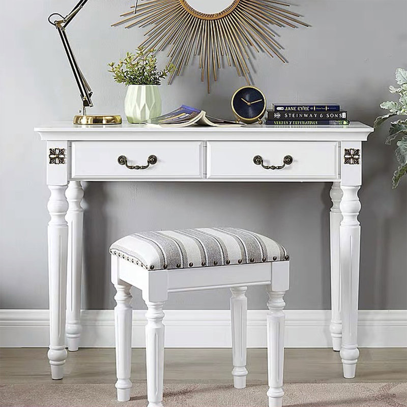Bureau d'écriture avec tiroirs, H 29,92 po x l 31,5 po x P 17,72 po