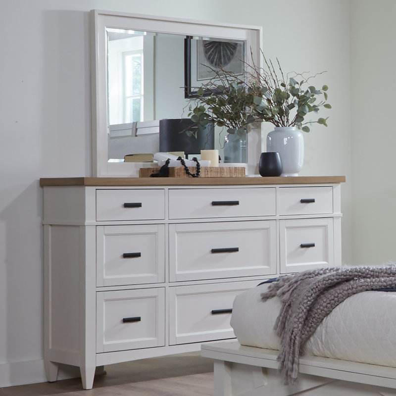 Bankhead 9 Drawer Dresser with Mirror