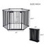 Barrière de 150 po en métal. 6 panneaux de clôture de jardin pour la maison, les escaliers, le foyer. Arbre de Noël réglable, configurable, barrière, foyer, escalier.-130734858