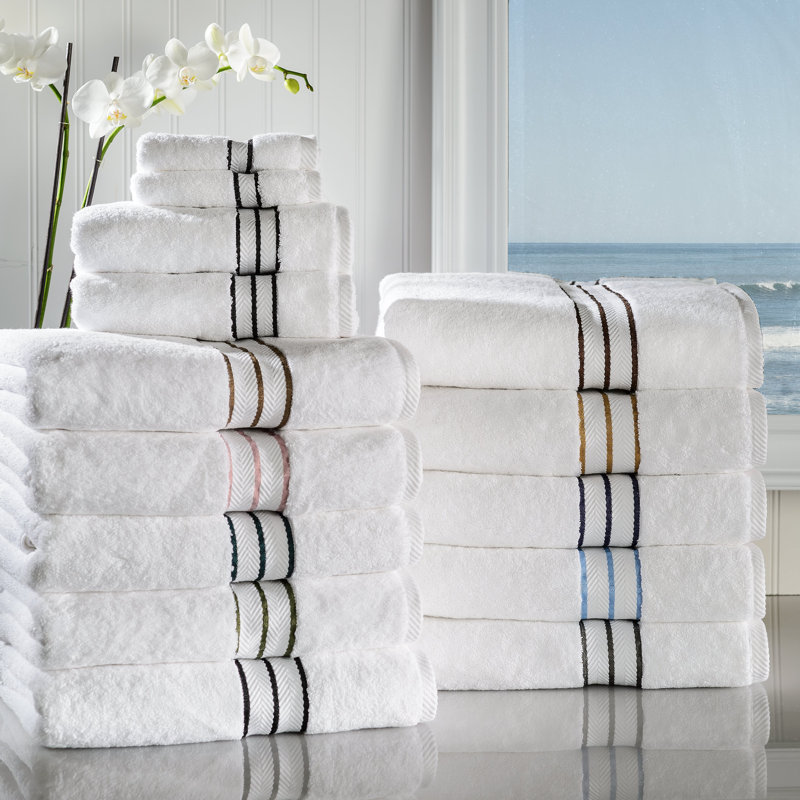 Hotel Turkish Cotton Bath Towel Set, Ultra-Plush & Luxury Weight, Black