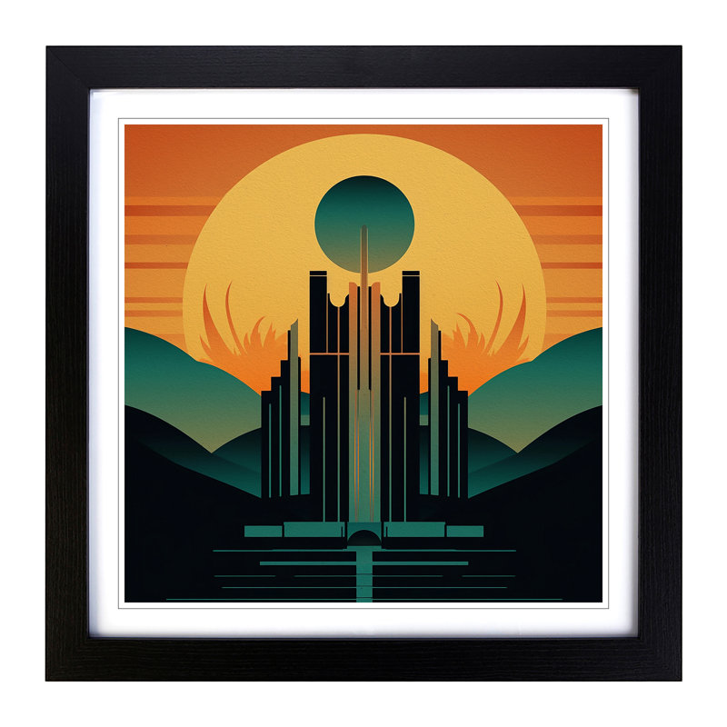 Single Picture Frame Print on Wood, Black