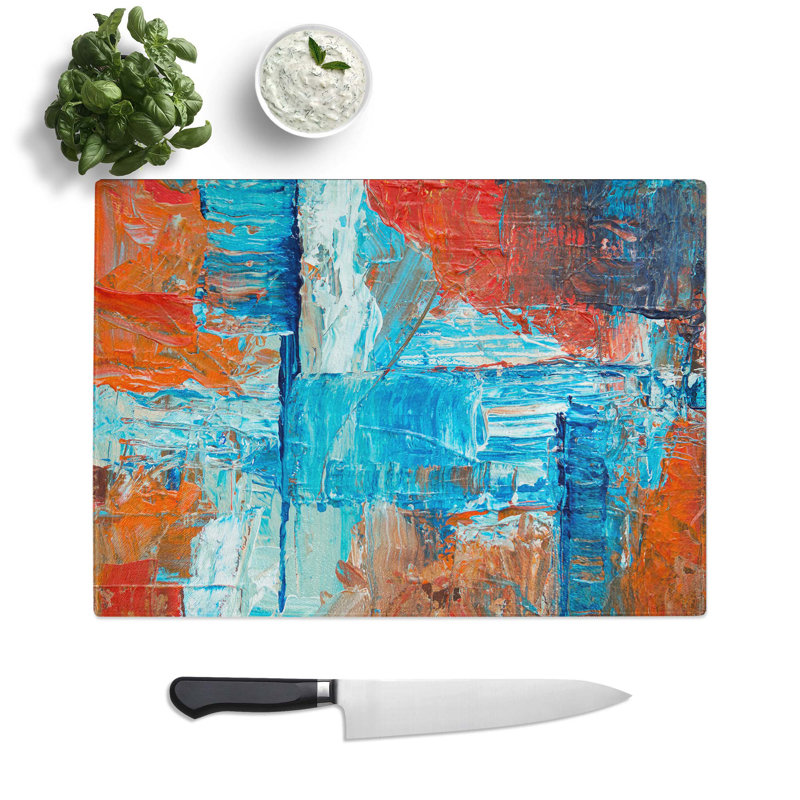 Tempered Glass Art Painting Vol.236 Chopping Board, 28.5 cm W x 20 cm L