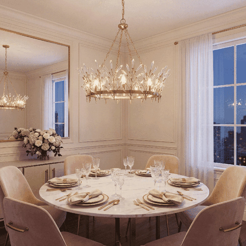  Lustre 6 lumières en laiton noble Orianna, 6 lumières, H 26 po x l 26 po x P 26 po