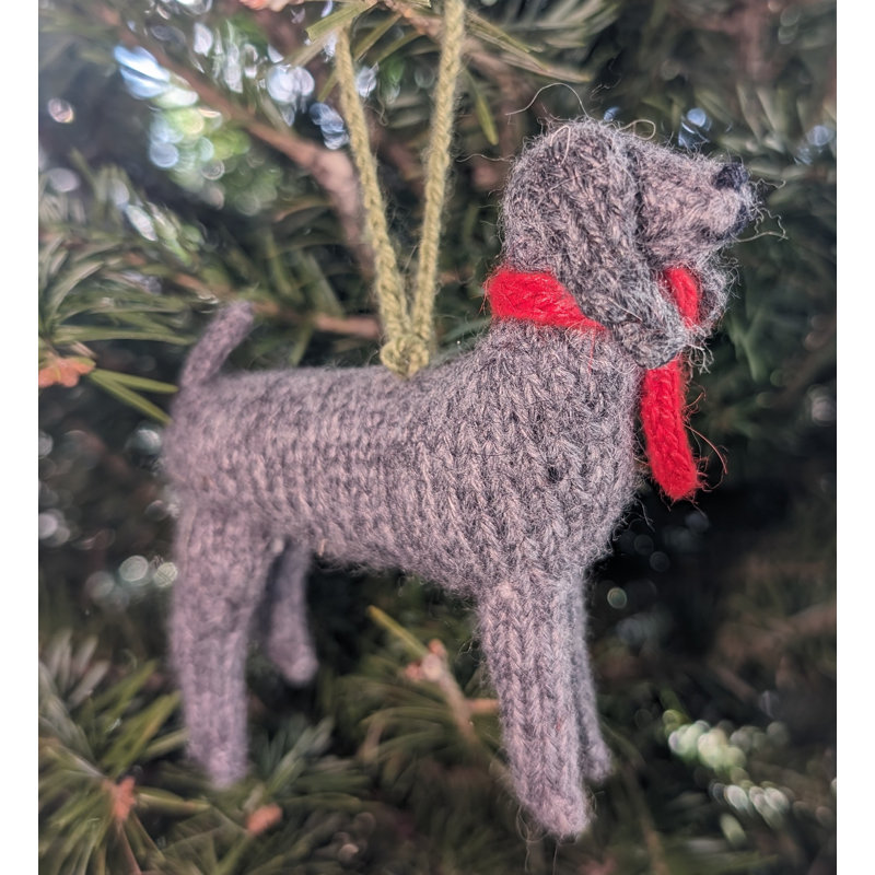 Arcadia Home Weimaraner Hand-Knit Ornament