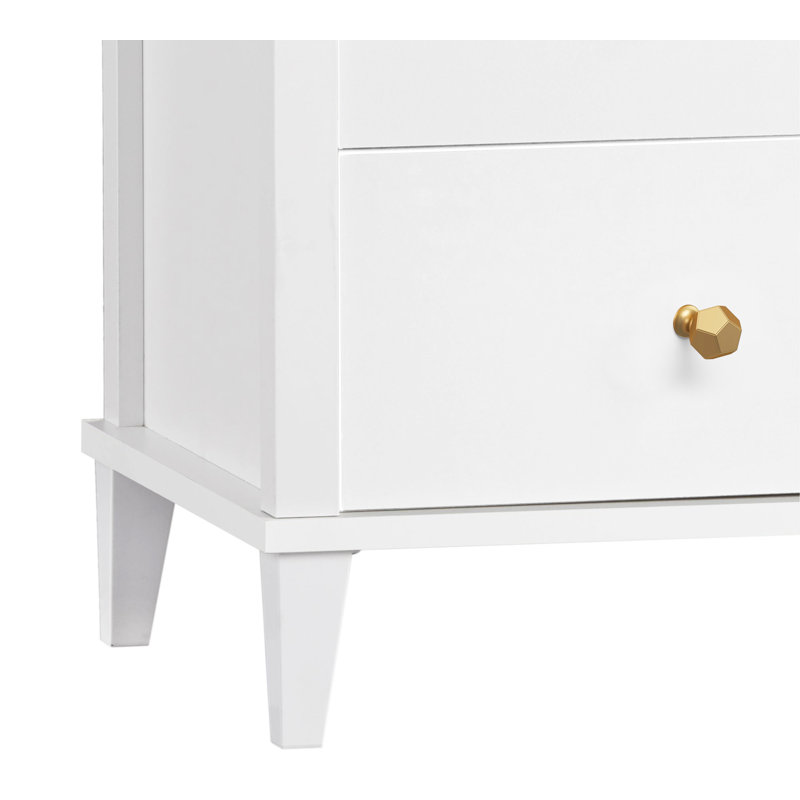 Oluchi 2 Door Solid + Manufactured Wood Wardrobe, White