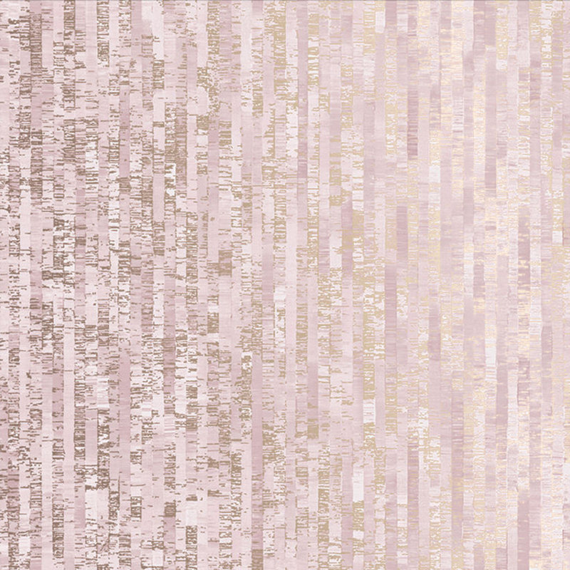 Betula Striped Metallic Wallpaper Roll, Blush/Rose Gold