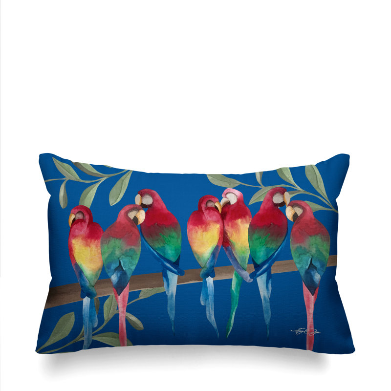 Sky Outdoor Reversible Throw Pillow, Sky Blue