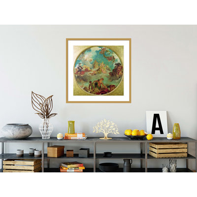 «Peace Peace to Earth Earth» pour le plafond central du salon de la Paix à l'hôtel de ville, détruit en 1871 lors de la Commune (huile sur toile) par Eugène Delacroix, reproduction sur toile