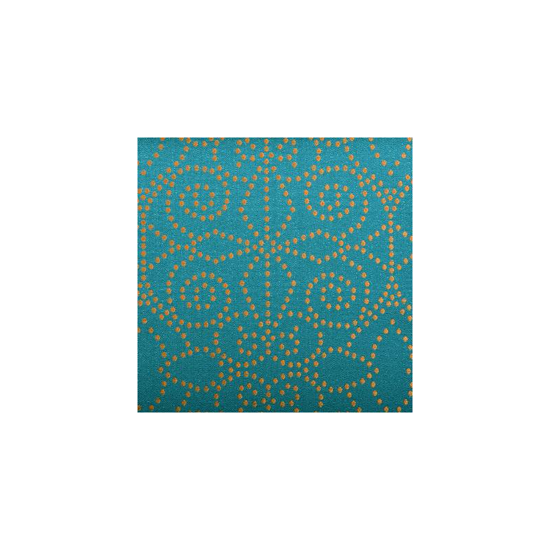 Enchanted Fabric, Aqua/Gold
