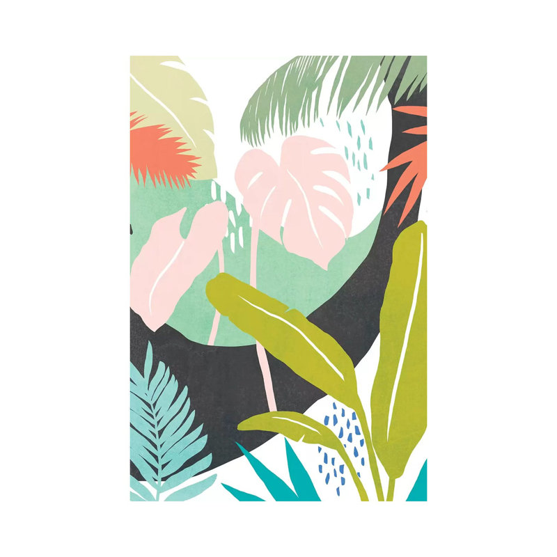 Jazzy Jungle II 1 Piece Wrapped Canvas Wall Art, 30.48 cm H x 45.72 cm W