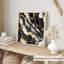Abstrait noir et doré, reproduction d'art moderne sans cadre Geode-1860210043