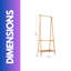 Anamar Bamboo Natural Brown Open Clothes Rack With Shelf