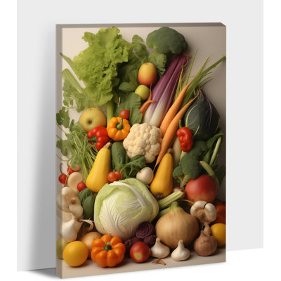 Grande affiche de peinture de nature morte de légumes et de fruits Adriany, reproduction d'art sur toile encadrée pour décoration de salle à manger et de cuisine, prête à être suspendue
