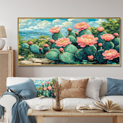 Cactus Garden In Bloom II - cactus, art mural