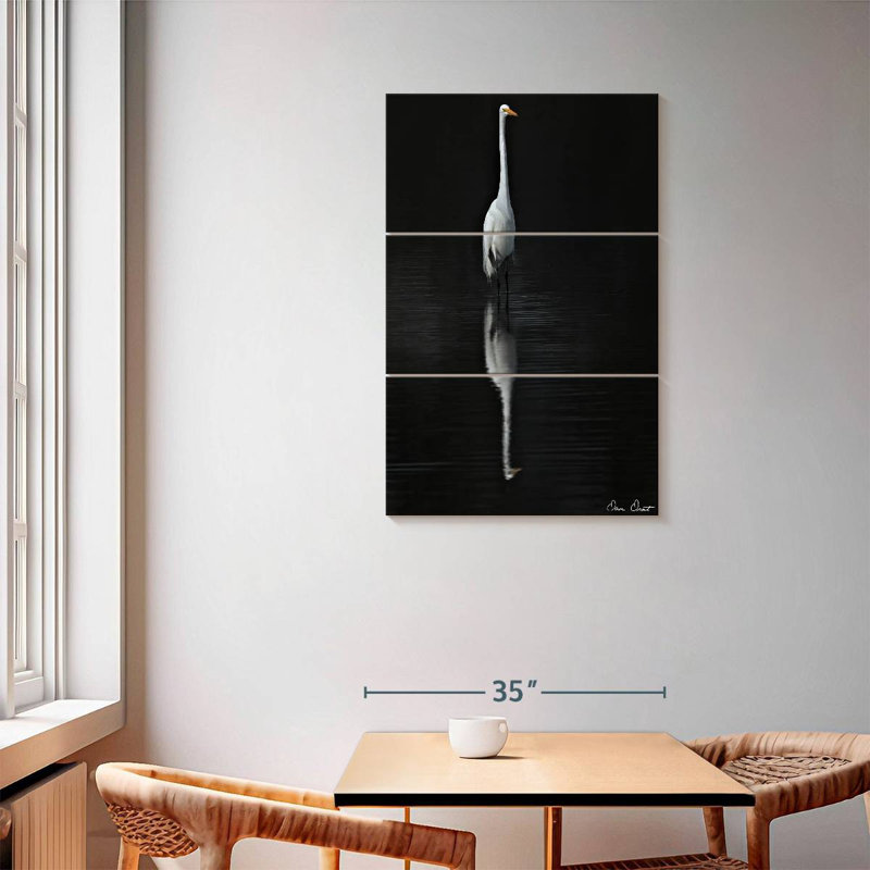 Brampt Elegant Egret I, 57" H x 36" W