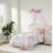 Floral Bedding Sets, Soft Microfiber Twin Twin XL Comforter Set for Girls Room
