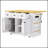 53-Inch Large Kitchen Island with Drop Leaf, Power Outlet, and Ample Storage, Perfect for Efficient Kitchen Organization and Mobility-1097477288