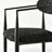 Upholstered Counter Height Bar Stools with Arms and Metal Frame-1893370463