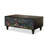 47.24" Black Solid Wood Rectangular Coffee Table