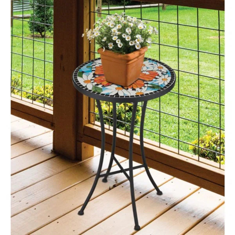 Support pour plante en mosaïque, Papillon
