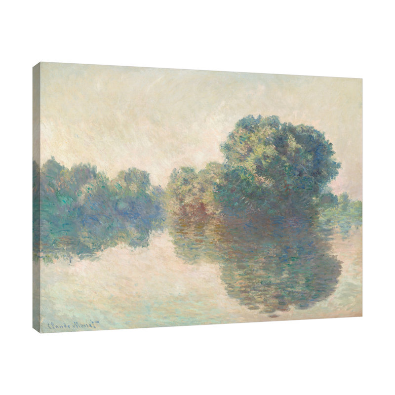 «La seine à Giverny» par Claude Monet, reproduction sur toile tendue, H 16 po x l 20 po x P 1,5 po