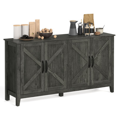 Yvette 59"W Credenza Sideboard, Buffet Storage Cabinet