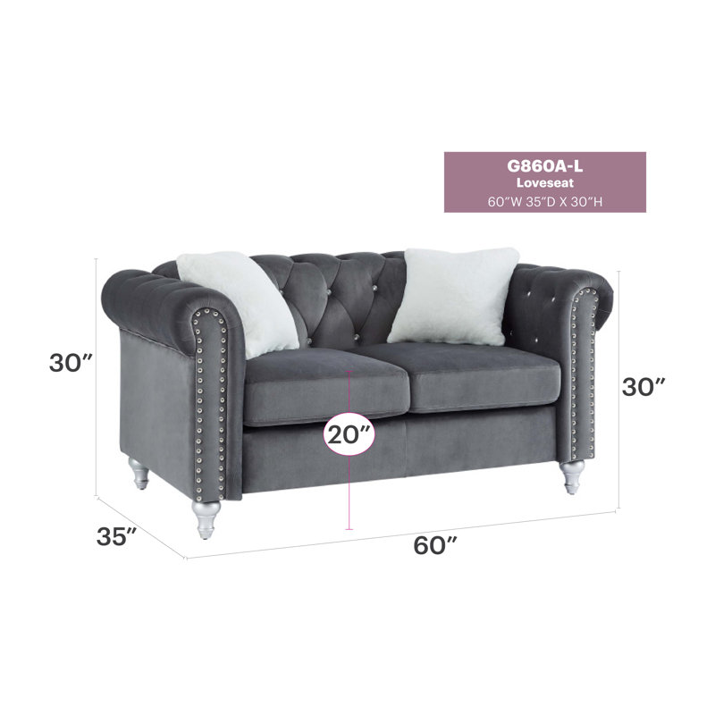 Causeuse moderne pour des intérieurs confortables, Gris
