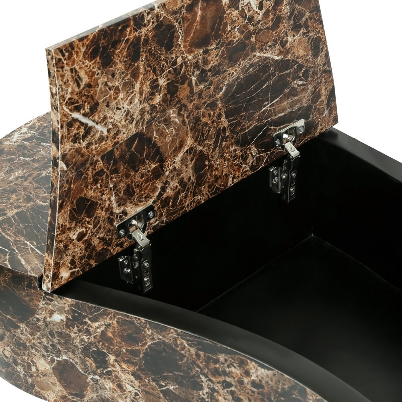 Faux Travertine Modern Irregular Coffee Table