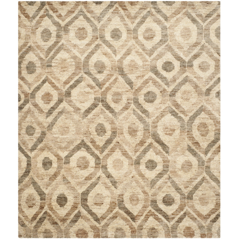 Cian Geometric Jute / Sisal Hand Woven Area Rug, Rectangle 152 x 244 cm