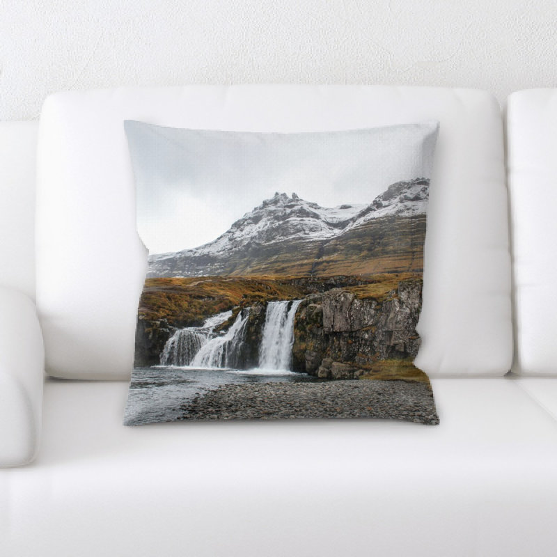 Waterfall Microsuede Reversible Throw Pillow