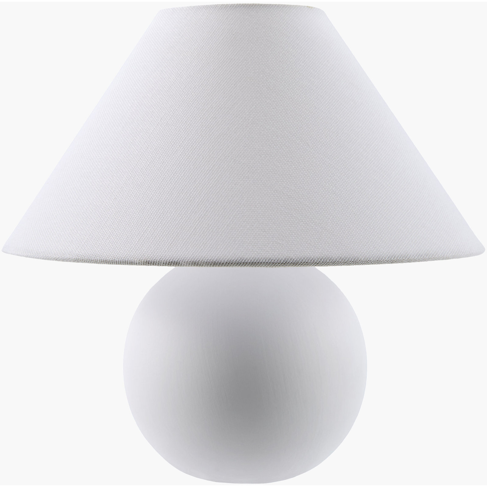 Chemise Ceramic Table Lamp, White, Classic Empire