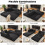 Canapé-lit convertible avec coussin cylindrique, canapé-lit pliant avec structure stable de forme fixe, canapé-lit multifonctionnel pour le salon et la chambre à coucher-1276406291