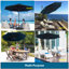 Grand parasol de patio en porte-à-faux carré bleu de 10 pi avec rotation à 360 ° et réglage des mésanges et parasol de terrasse robuste à baldaquin en polyester sans base.-1280240249-1280240250
