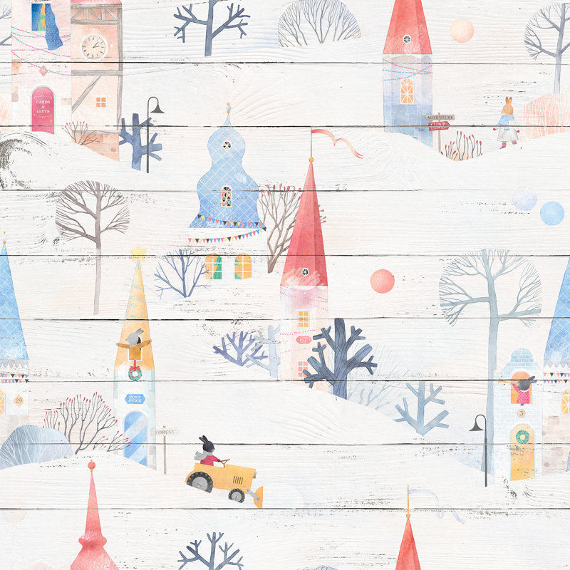 «Enchanted Village - Art de la ville d'hiver fantaisiste», H 30 po x l 30 po x P 1,5 po