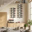 Multi-tiered, Wall Mounted Wine Bottle Rack Black-1962545696