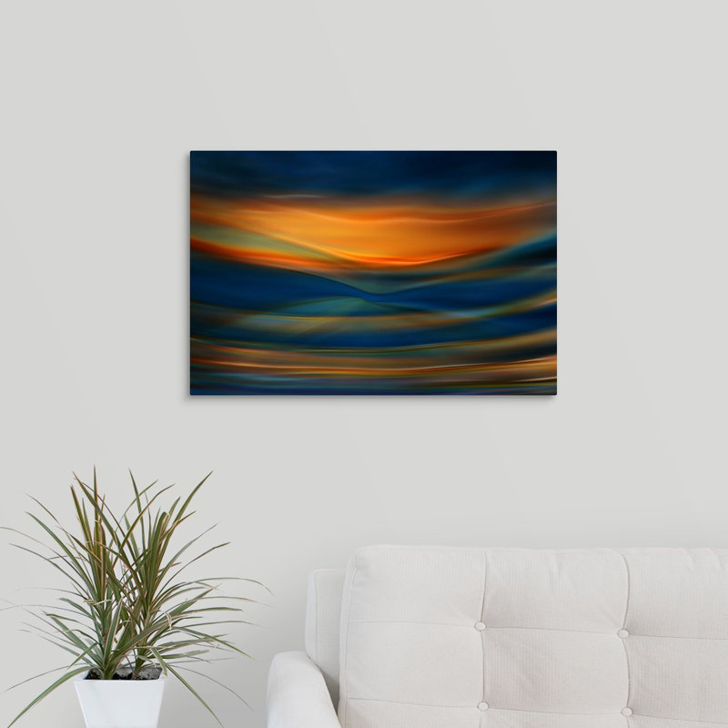 «Confluence» par Ursula Abresch, reproduction d'art graphique sur toile, H 16 po x l 24 po x P 1,5 po