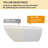 67"x29.5" Freestanding Slipper Soaking Acrylic Oval Shape Bathtub with Chrome Pop-up Drainer Glossy White Bath Tub with Chrome Overflow Drain